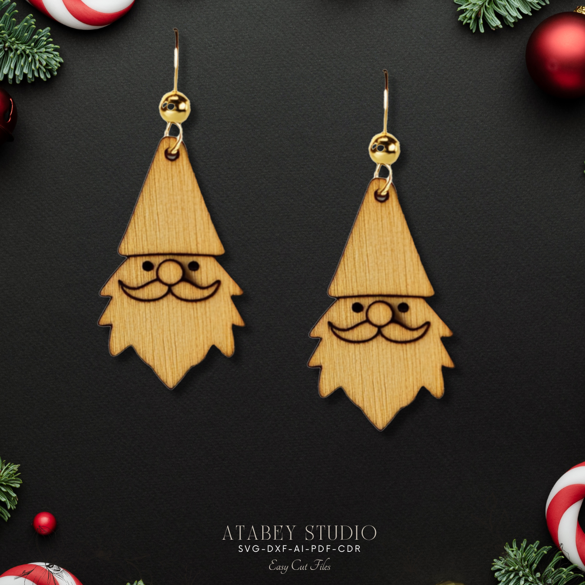 Cute Christmas Earrings Bundle – Beautiful Holiday Designs Ideal for Laser Cutting Projects 877