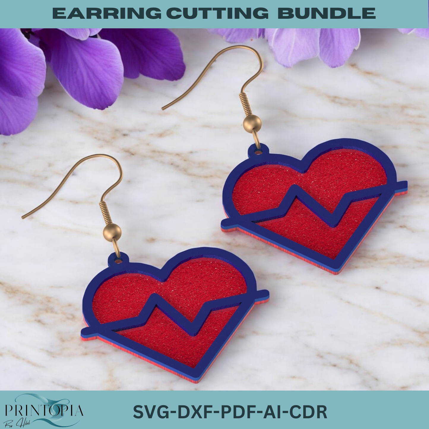 Creative Wooden Earring Designs for Laser Cutting Projects-Unique Earring Bundle with Versatile Shapes for Crafters 184