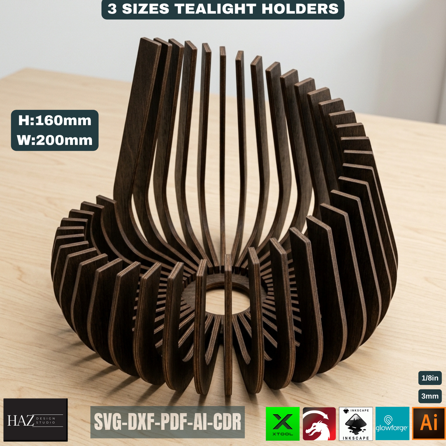 Tealight Holders Wooden Candle Stand Lantern Design Pattern Home Decor Wood Light Display 533