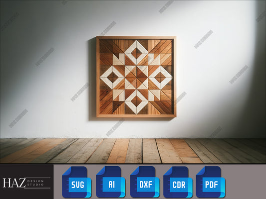 Farmhouse Quilt SVG Set - Laser Ready Patterns for Home Decor 211