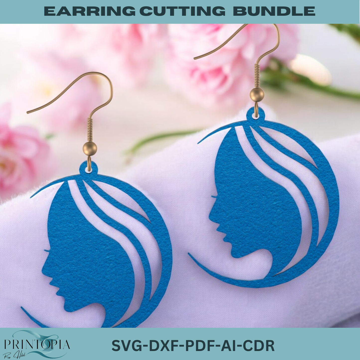 Creative Wooden Earring Designs for Laser Cutting Projects-Unique Earring Bundle with Versatile Shapes for Crafters 184