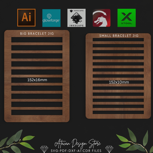 Big & Small Bracelet Laser Jig Template - Perfect for Precise Engraving Projects 700