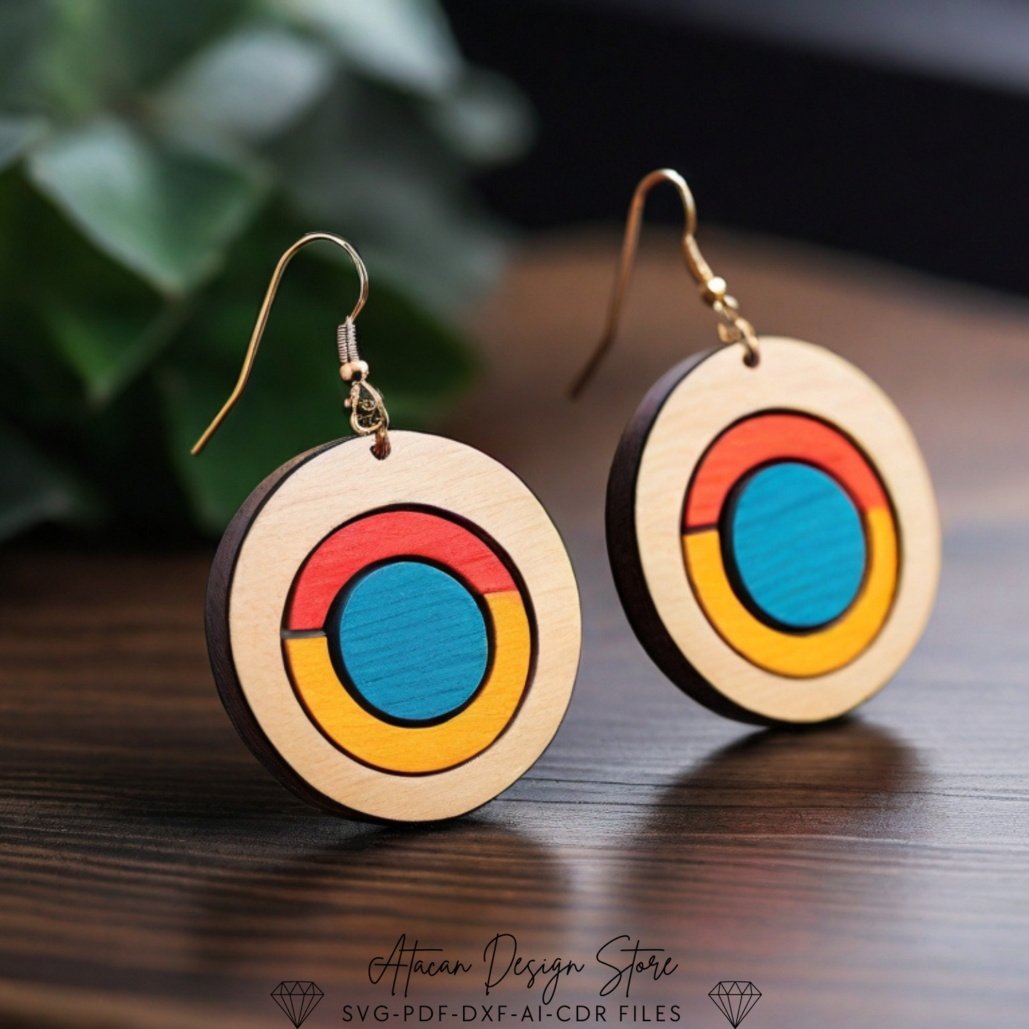 Colorful Rainbow Earrings Design Bundle | DIY Laser Cut Jewelry Patterns for Unique Crafting 682