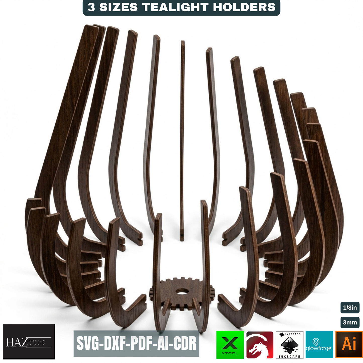 Tealight Holders Wooden Candle Stand Lantern Design Pattern Home Decor Wood Light Display 533