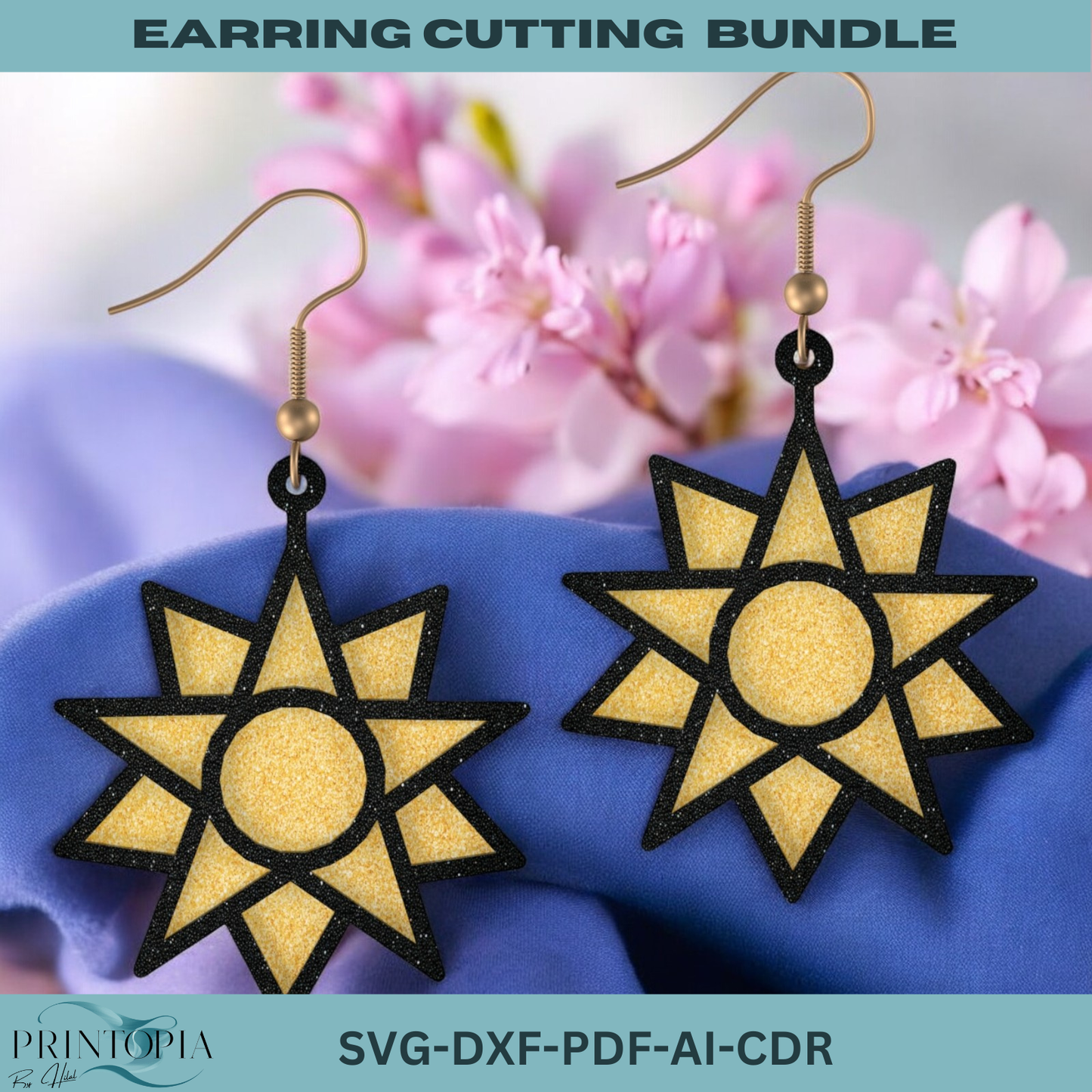 Stylish Wooden Earring Designs for Laser Cutting - Unique Shapes-Ready-to-Use Bundle 185