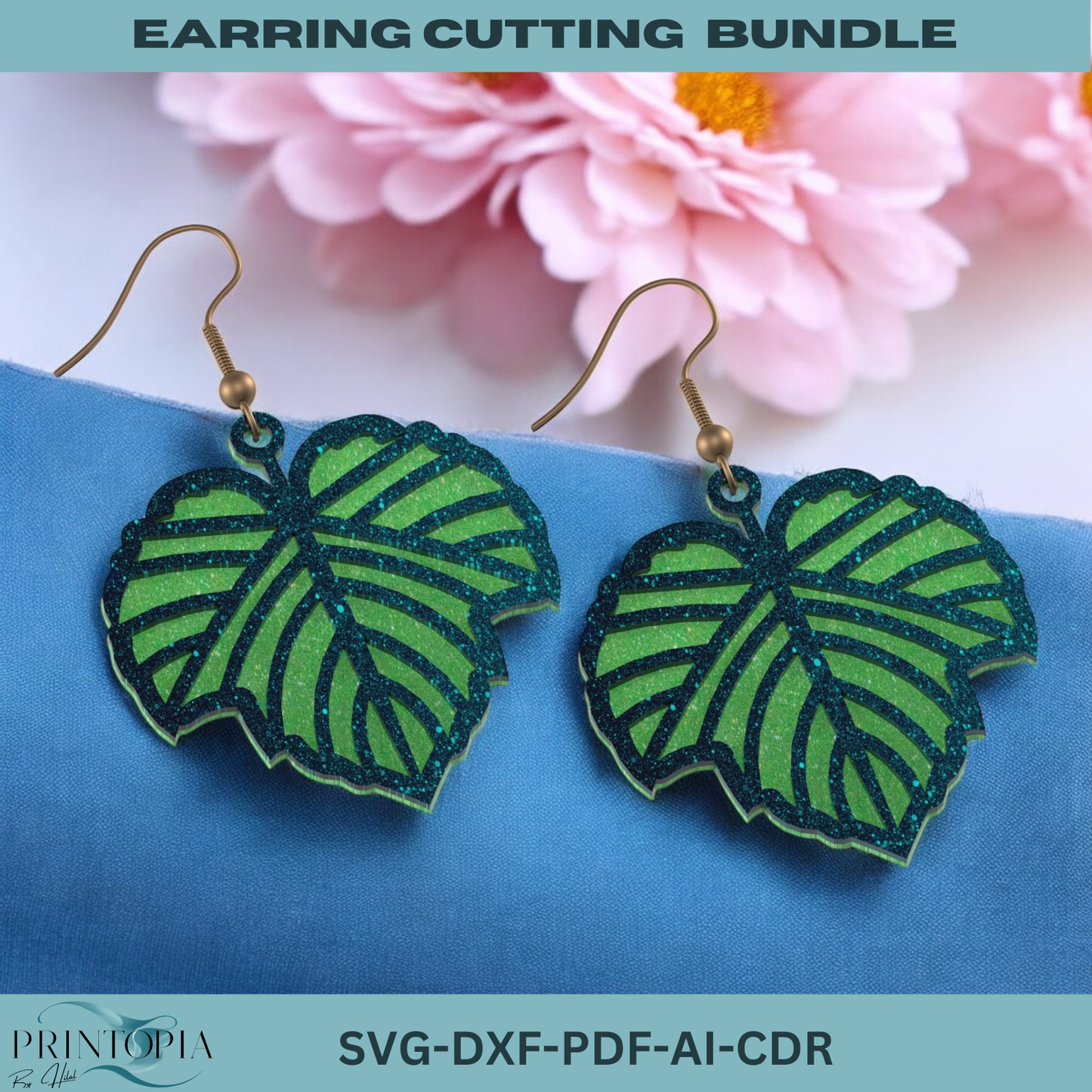 Creative Wooden Earring Designs for Laser Cutting Projects-Unique Earring Bundle with Versatile Shapes for Crafters 184