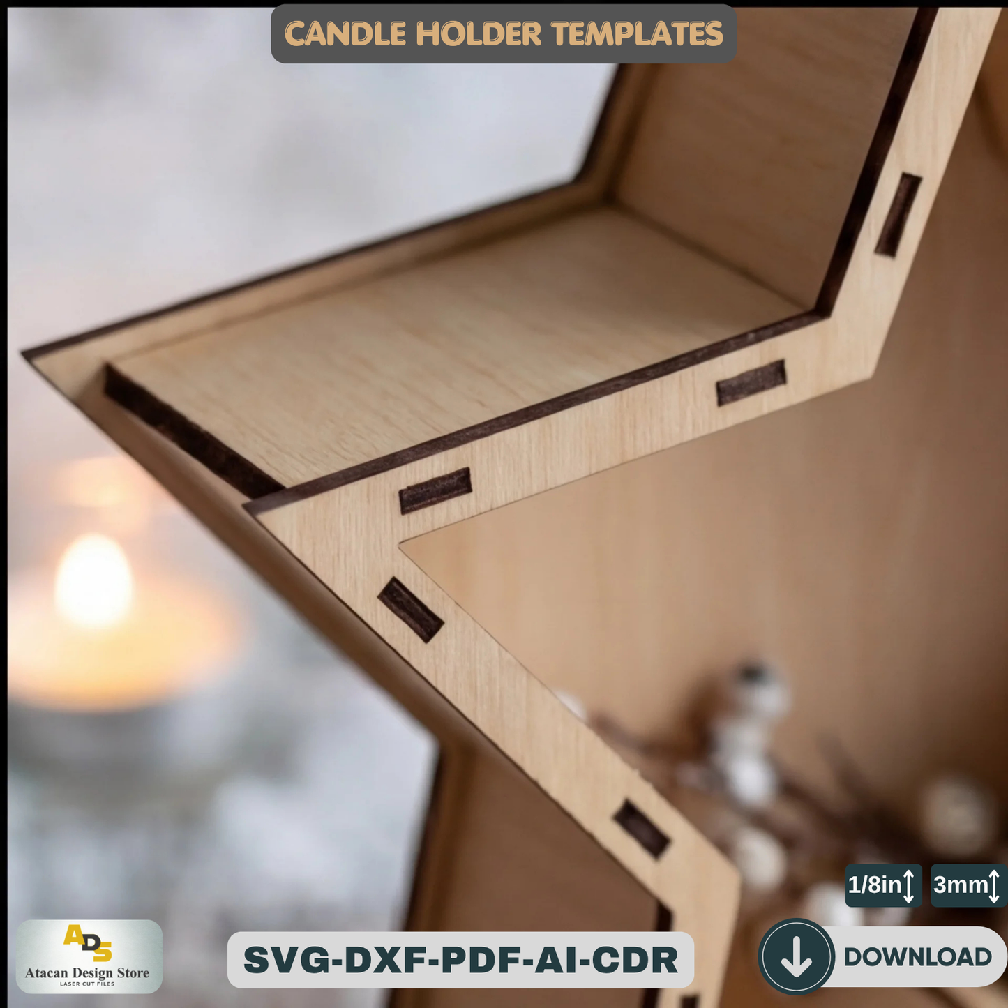 Star Box Laser Cut Files / Glowforge SVG / Laser Box Files ADS199