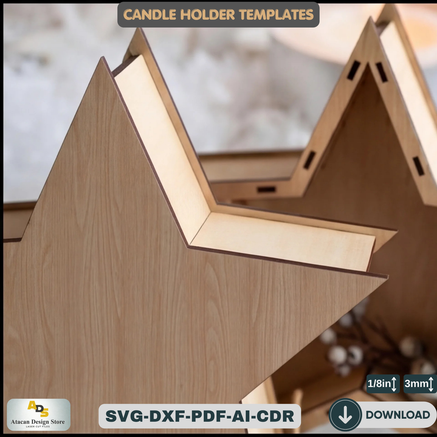 Star Box Laser Cut Files / Glowforge SVG / Laser Box Files ADS199