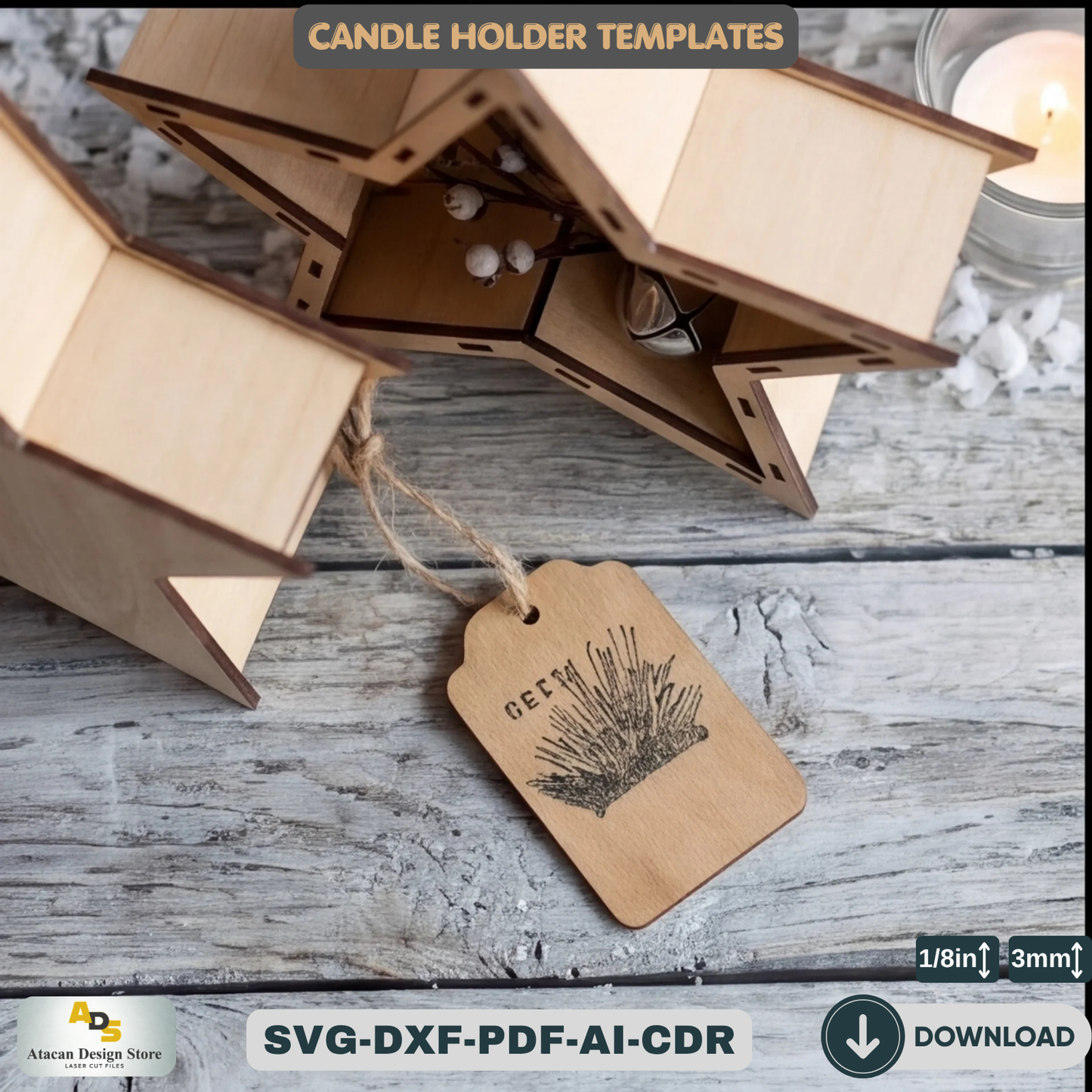 Star Box Laser Cut Files / Glowforge SVG / Laser Box Files ADS199