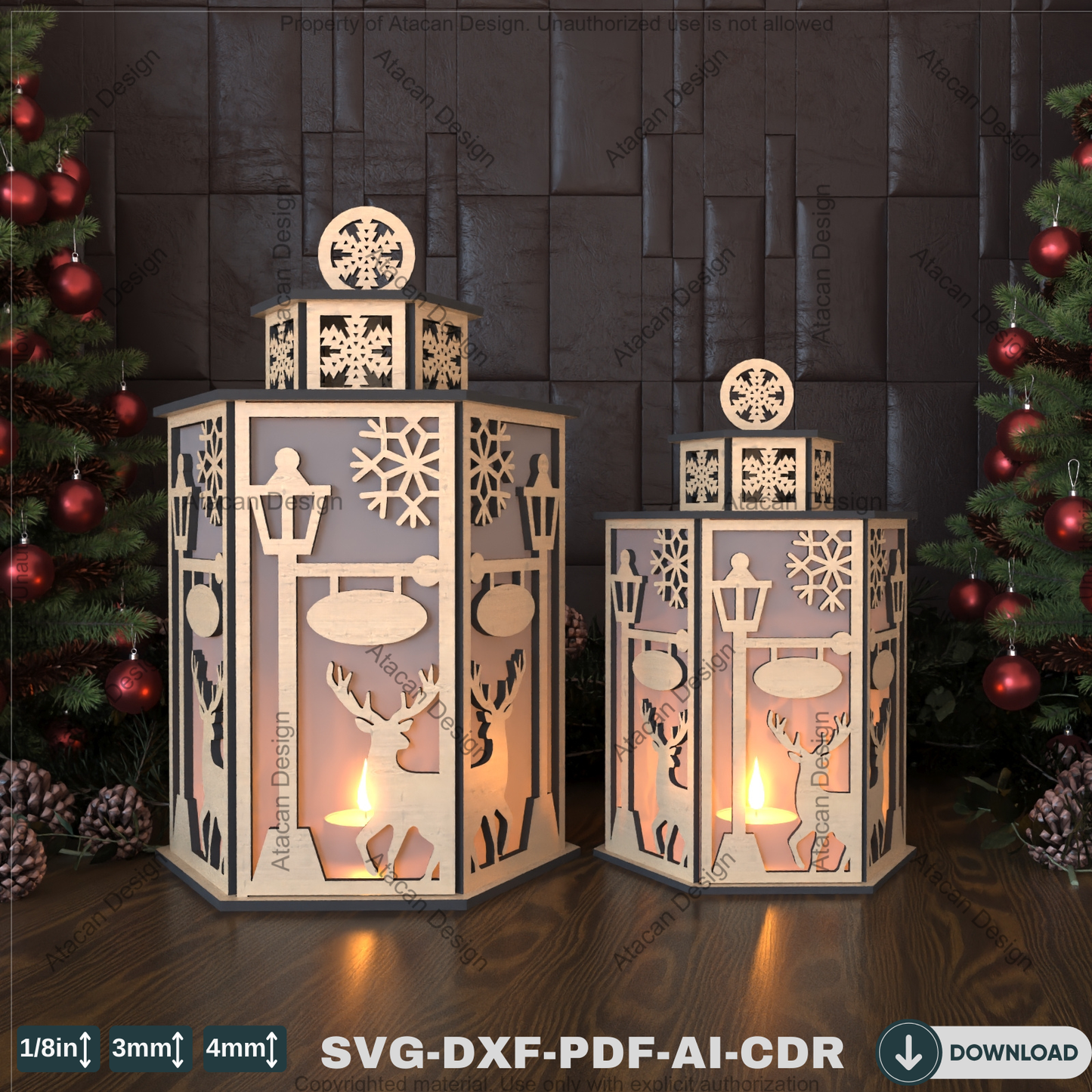 Festive Candle Holder Pattern: Perfect for Christmas Décor & Gifts 786