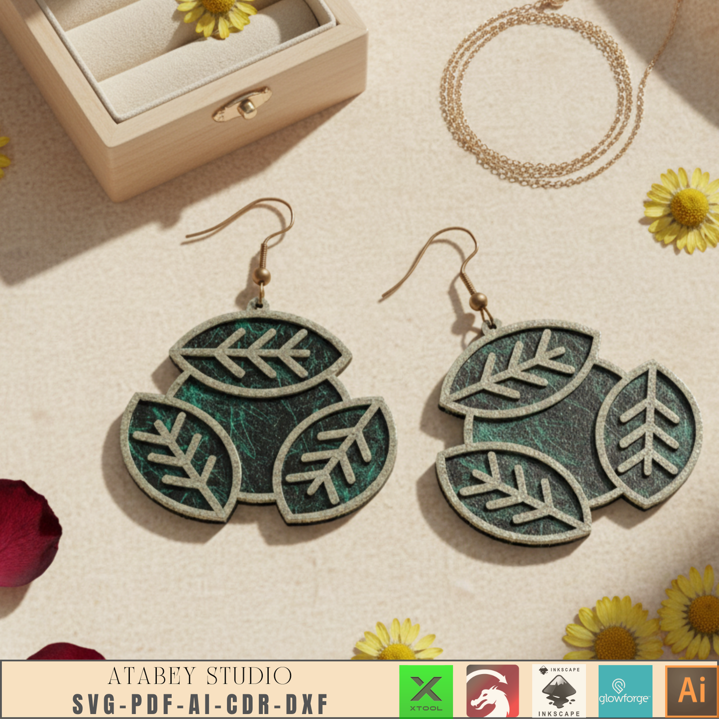 Laser Cut Earring SVG Bundle: Unique Wood Earring Designs, DIY Jewelry Kit, Digital Download for Crafting & Gifts 954