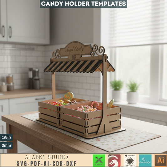 Sweet Stand and Boxes - Candy Shop Display Design - Party Table Decor
