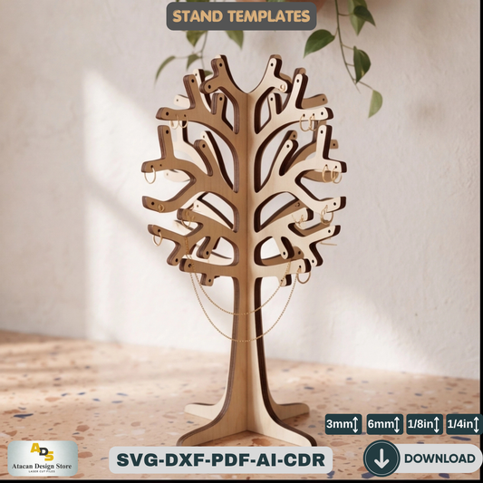Tree Jewellery Stand / Earing Holder / Laser cut jewelry display