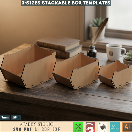 Desk Organizer Stackable Storage Box Svg - Wood Desktop Organizer Storage Bin 575