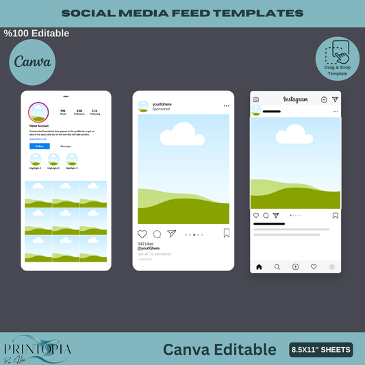 Editable Social Media Feed Templates for Eye-Catching Instagram Posts 118