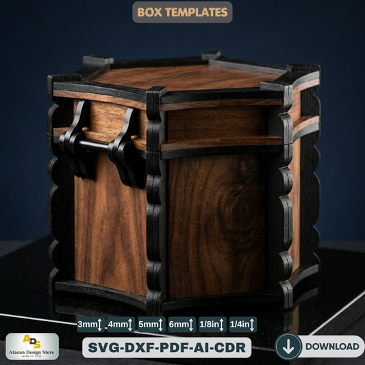 Laser Cut Box File Celtic Trinket Chest Template Wood Jewelry Box