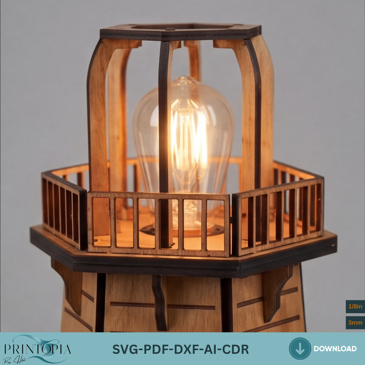 Decorative Wood Lantern Laser Cut Template Hanging Plywood Lamp Pattern Table Decor