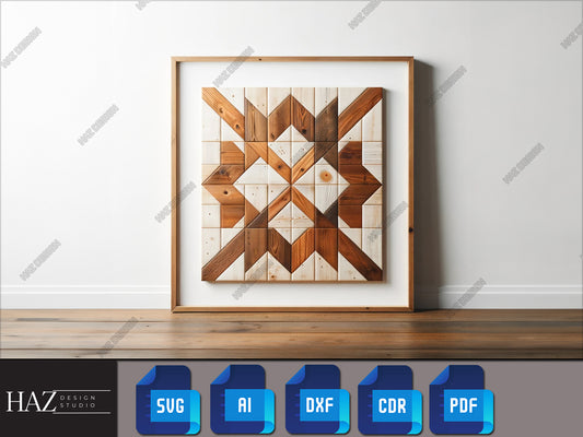 Geometric Quilt SVG Files - Precision Cut Patterns for Decor & Crafts 212