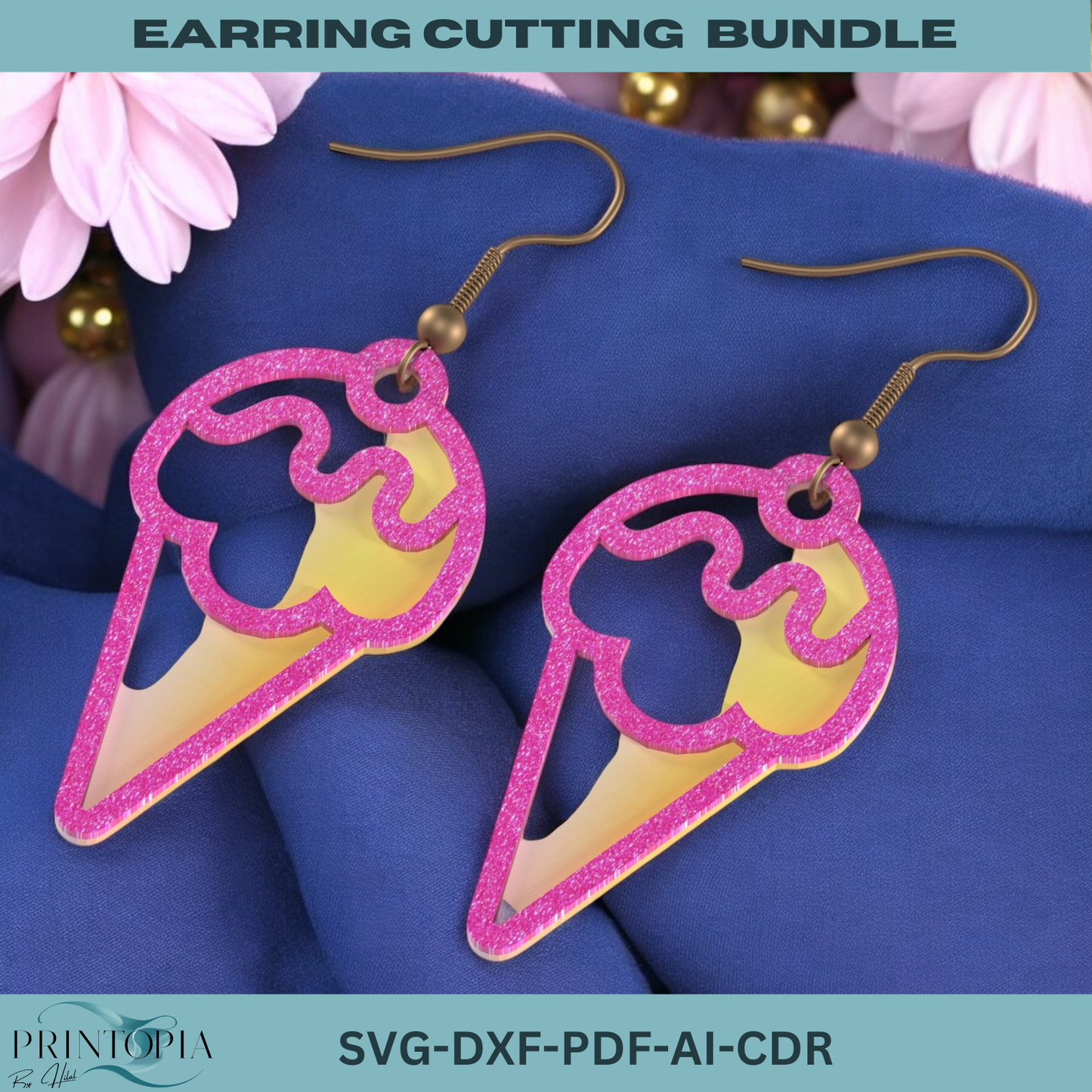 Creative Wooden Earring Designs for Laser Cutting Projects-Unique Earring Bundle with Versatile Shapes for Crafters 184