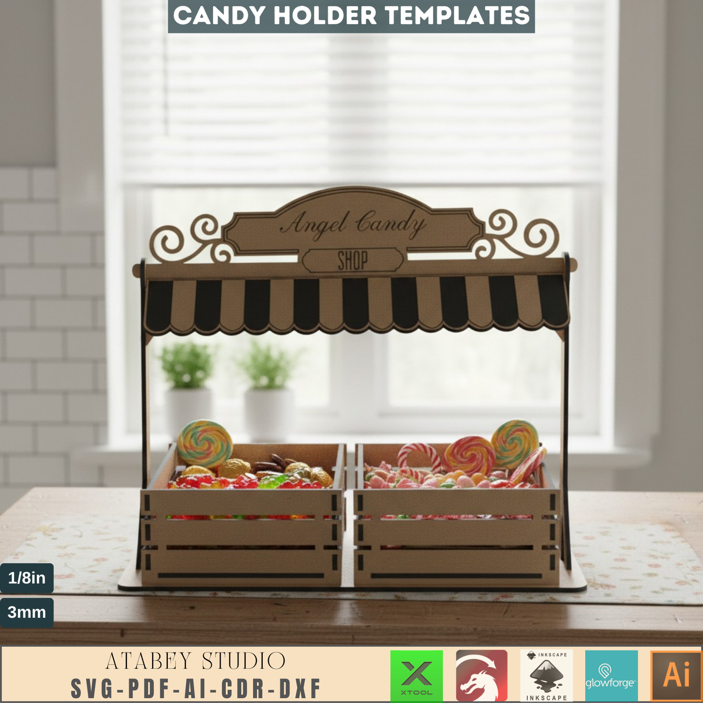 Sweet Stand and Boxes - Candy Shop Display Design - Party Table Decor