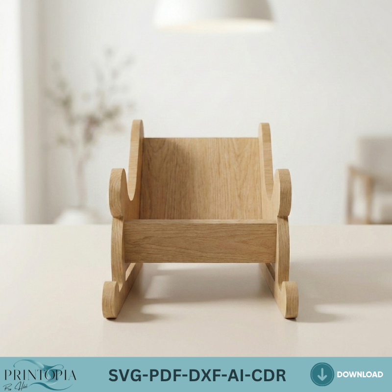 Christmas Sleigh Laser Cut File Wooden Holiday Table Decor 3D Sleigh Template 024