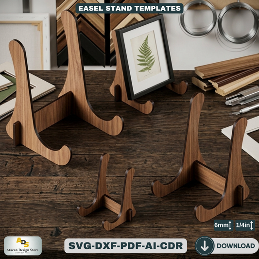 Modern LaserCut Picture Stand Template Desktop Art Display Holder Design Photo Frame Decor 082