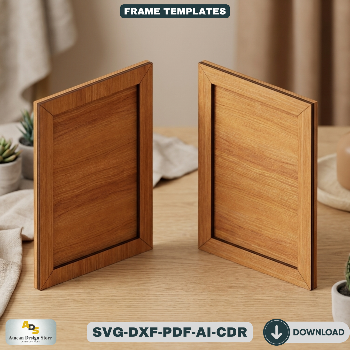Picture Frame Laser Cut Files Wood Photo Frame Templates Various Sizes 456