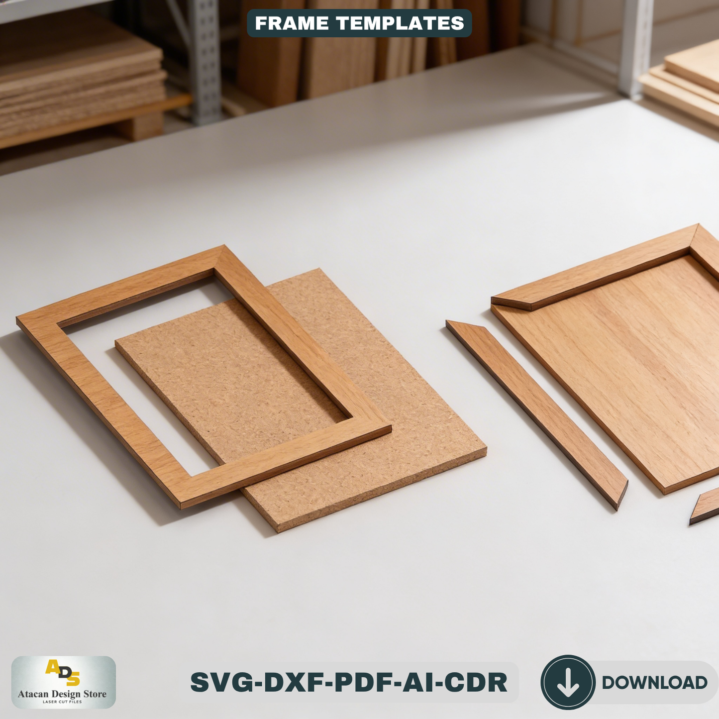 Picture Frame Laser Cut Files Wood Photo Frame Templates Various Sizes 456
