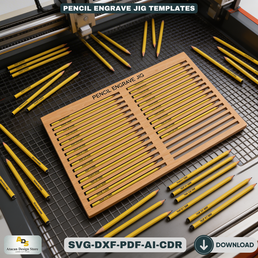 Pencil Engraving Jig Template for Laser Machines Custom Pencil Marking Tool 475