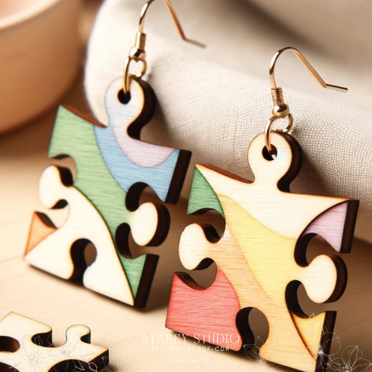 Colorful Rainbow Earrings Design Bundle - DIY Laser Cut Rainbow Earrings - Perfect for Crafting Unique Jewelry 861