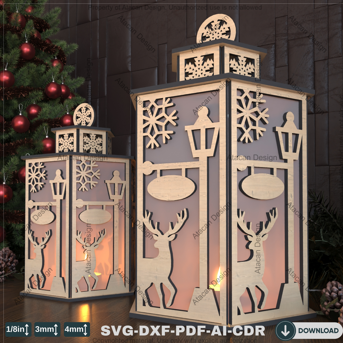 Festive Candle Holder Pattern: Perfect for Christmas Décor & Gifts 786