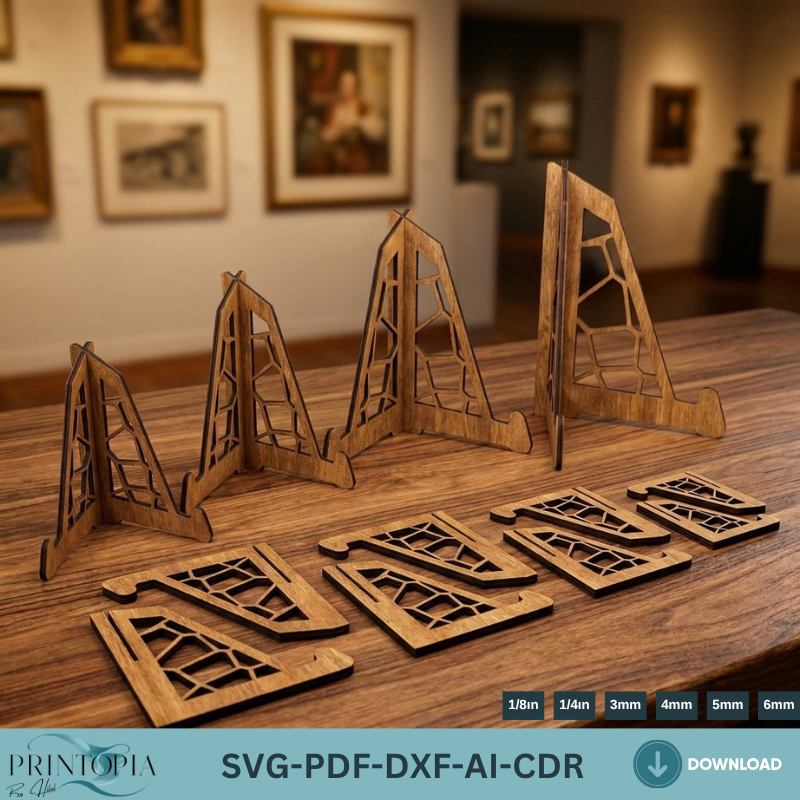 Wooden Easel Stand Bundle LaserCut Templates Display Stand for Art Picture Frame Book Holder