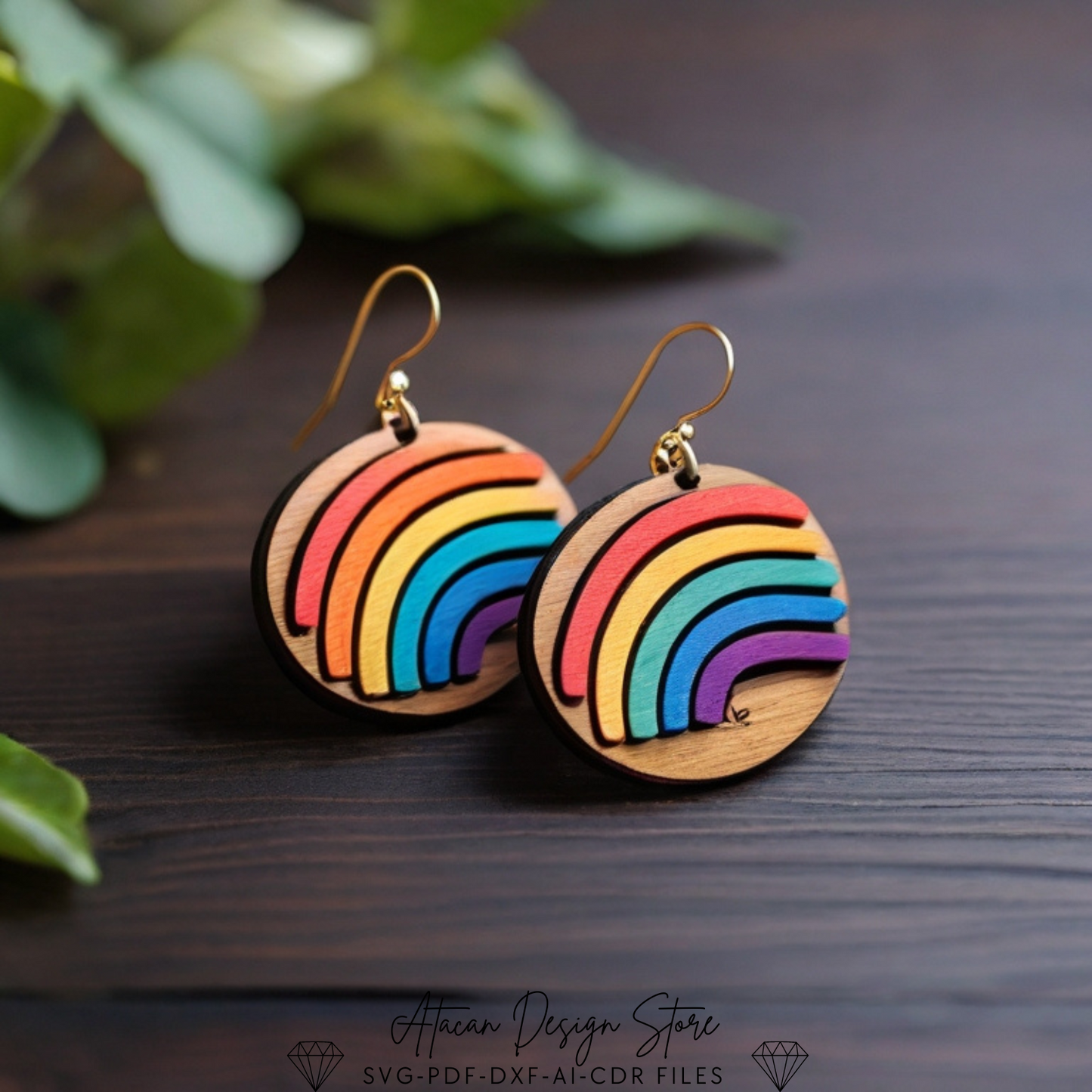 Vibrant Rainbow Earrings Design Pack | Perfect Laser Cut Files for Handmade Jewelry 683