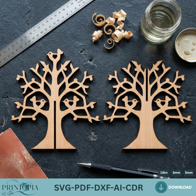 Jewellery Stand Laser Files, Ring Display Holder , Jewellery Organiser Digital cut files, Glowforge Earring Stand cutting Template 329