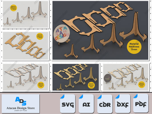 Classic Plate Display Stand - Versatile Laser Cut Files for Home and Shop 402