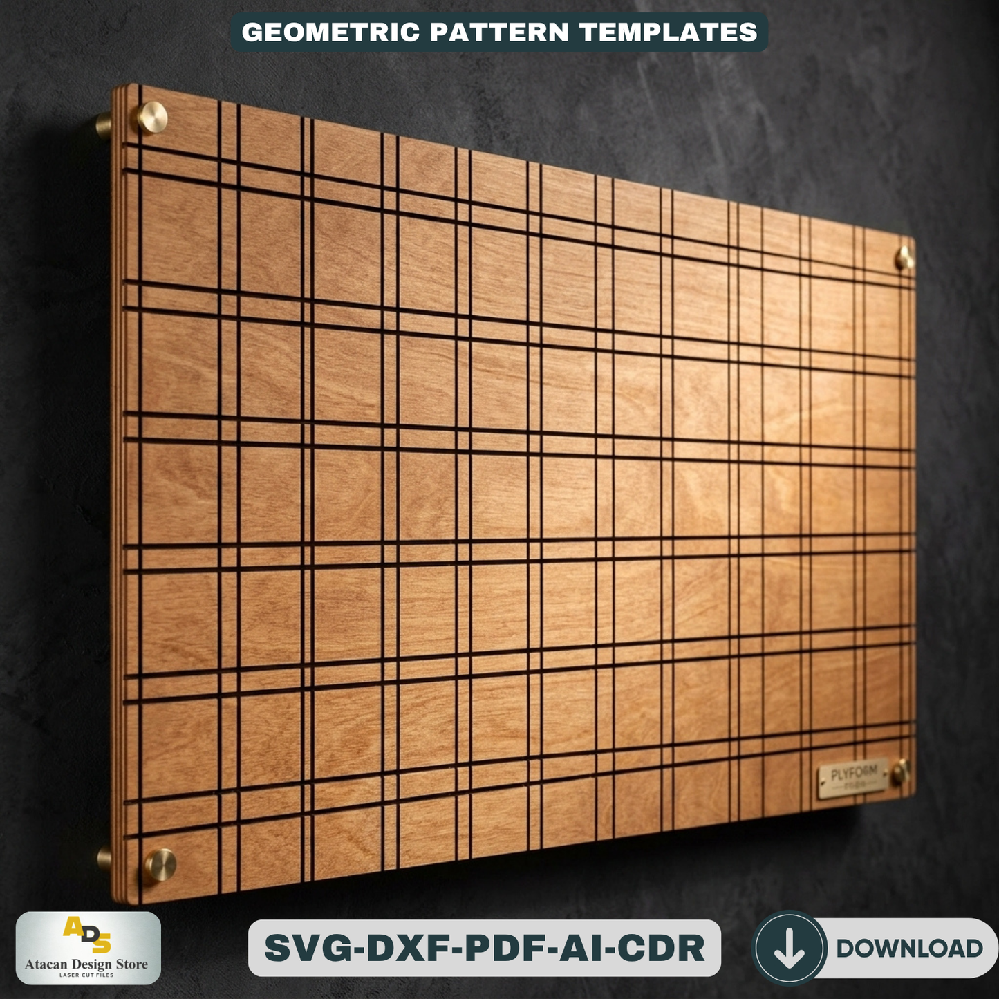 Geometric Pattern Templates for Laser Cutting Wood Panels Wall Art Decor Bundle 262