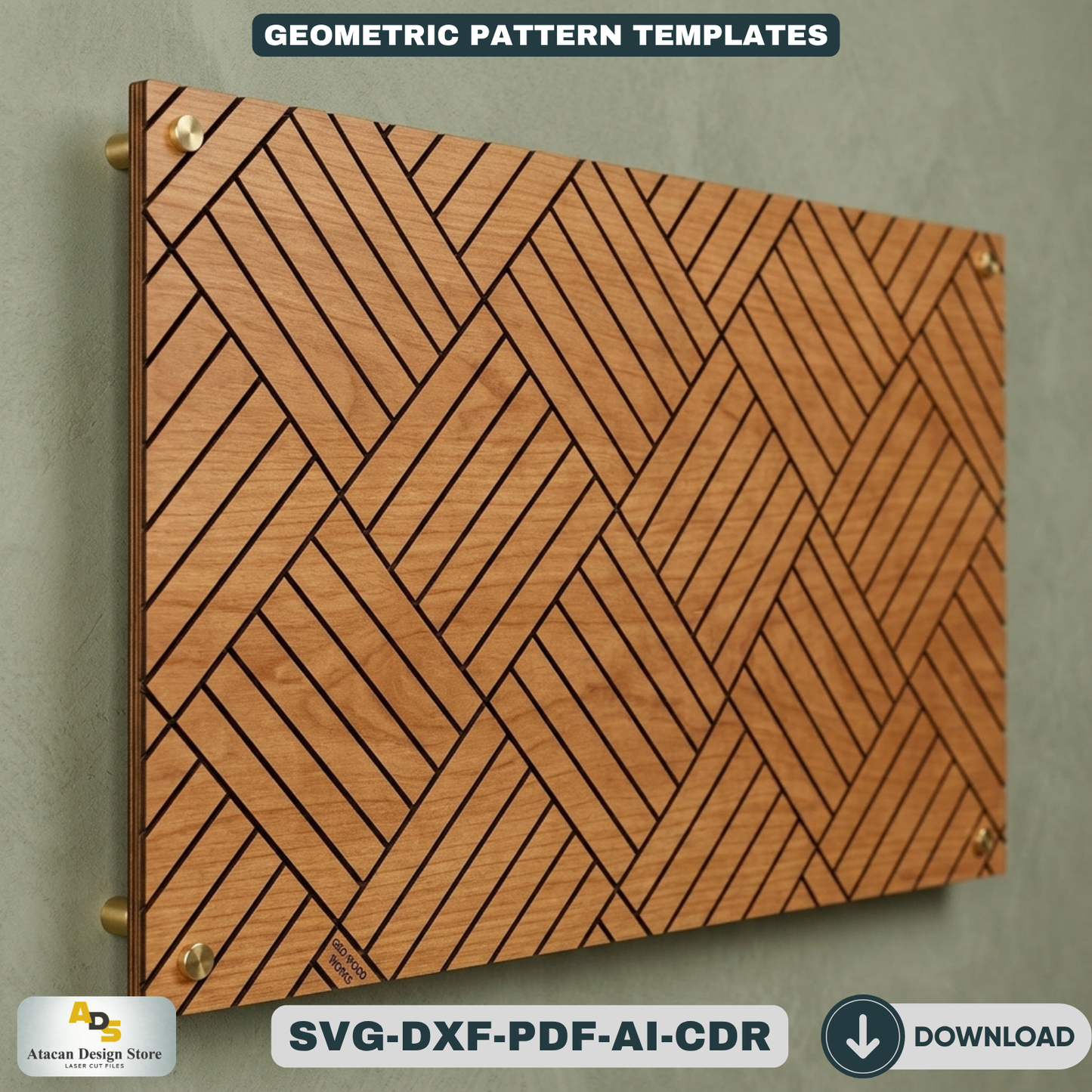Geometric Pattern Templates for Laser Cutting Wood Panels Wall Art Decor Bundle 262