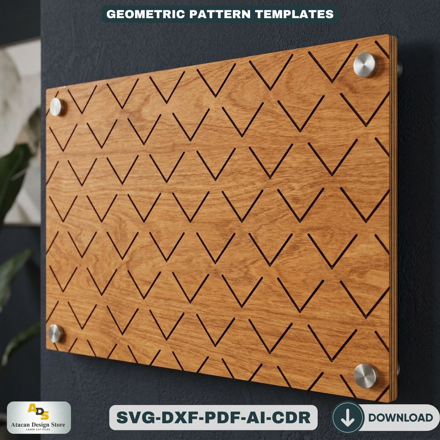 Geometric Pattern Templates for Laser Cutting Wood Panels Wall Art Decor Bundle 262