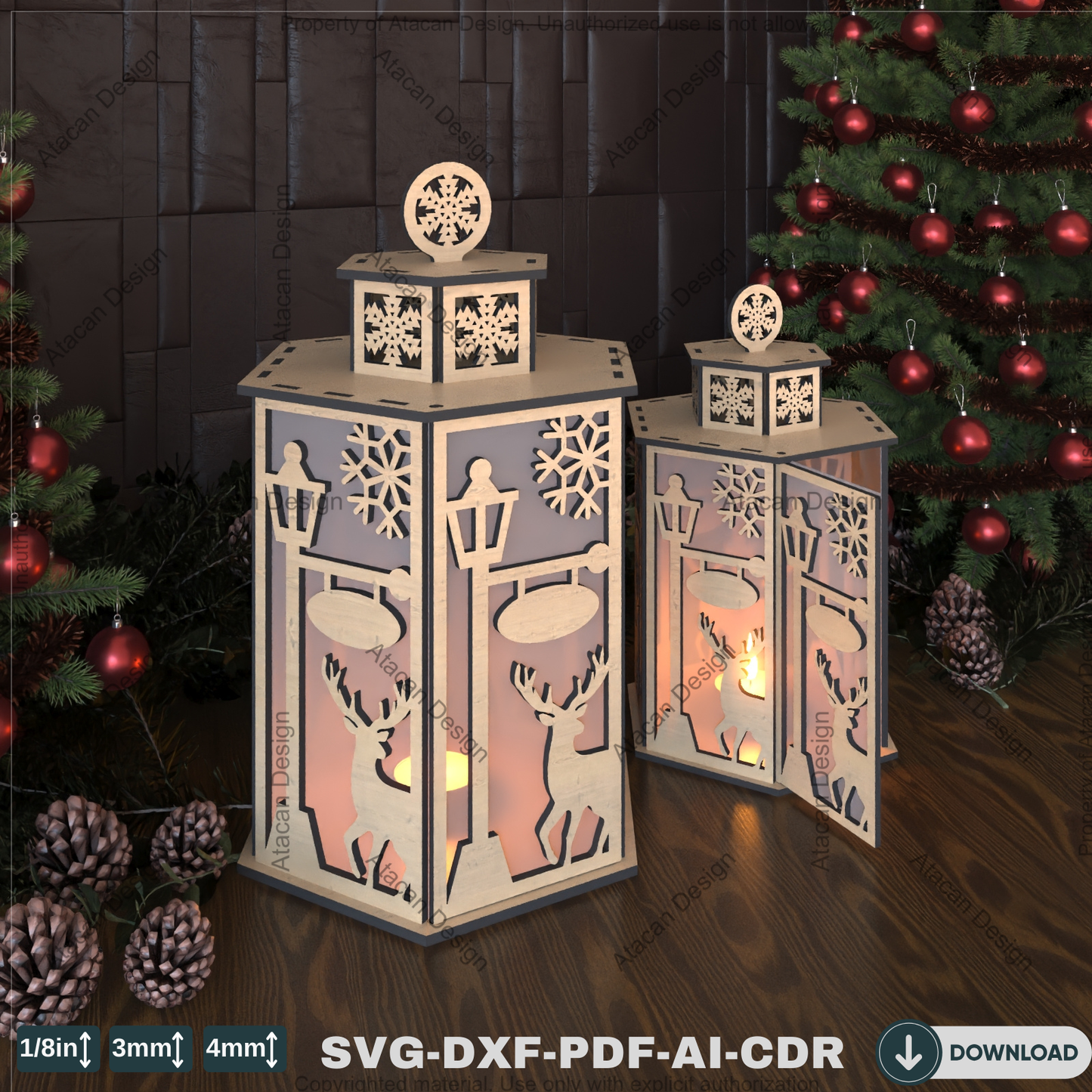 Festive Candle Holder Pattern: Perfect for Christmas Décor & Gifts 786