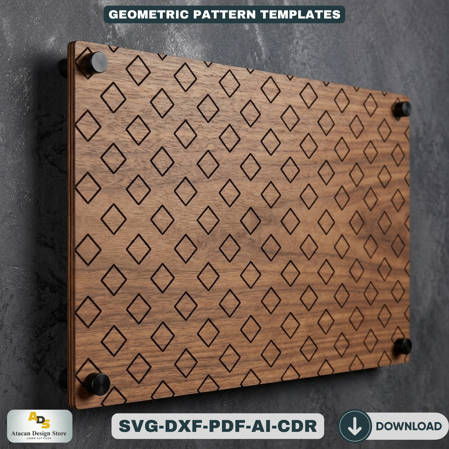 Geometric Pattern Templates for Laser Cutting Wood Panels Wall Art Decor Bundle 262