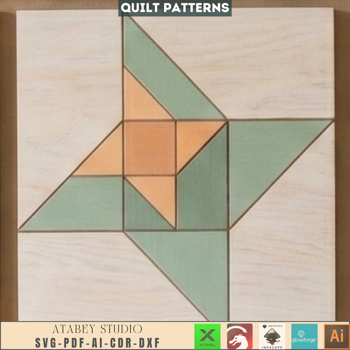 Quilt Block Patterns Geometric Wall Art Mosaic Panel DIY Patchwork Craft Blueprints 990