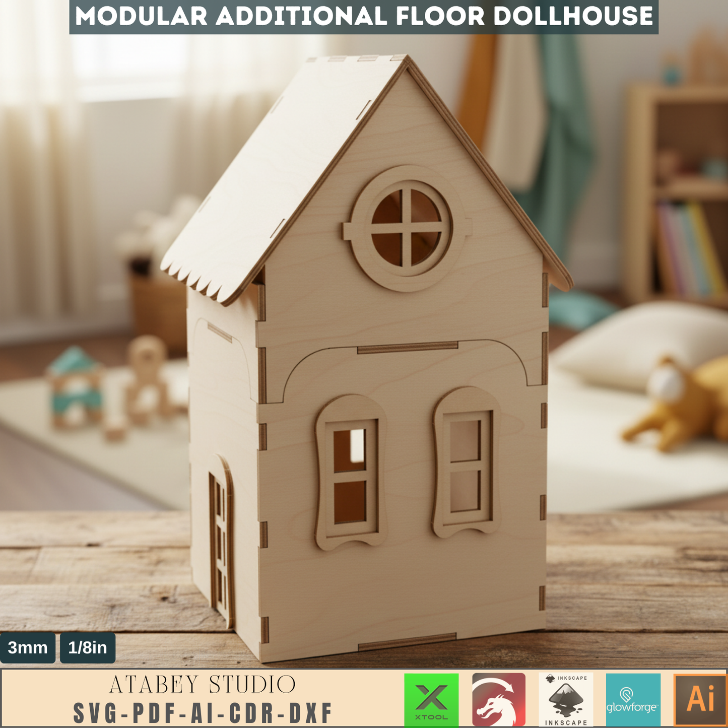DIY Wooden Dollhouse Model Kit - Mini Home Decor for Creative Kids 596
