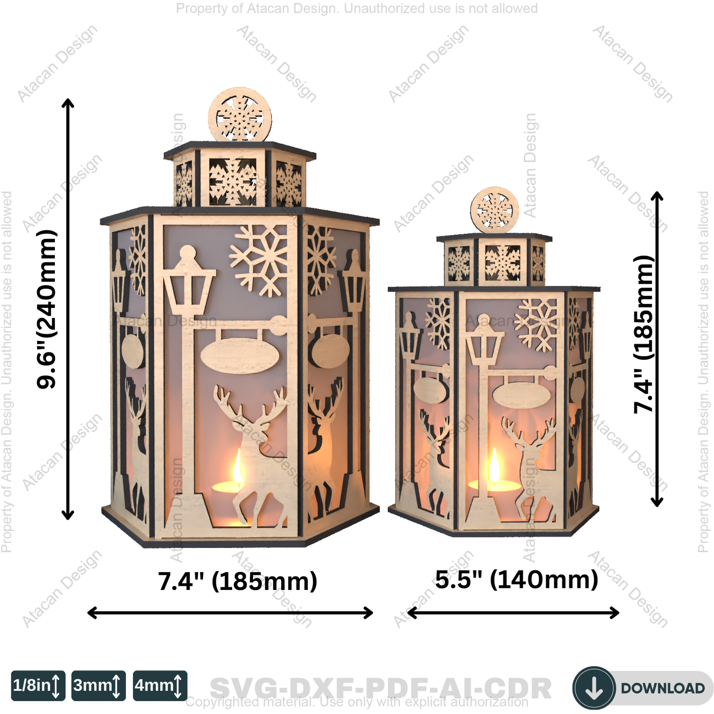 Festive Candle Holder Pattern: Perfect for Christmas Décor & Gifts 786