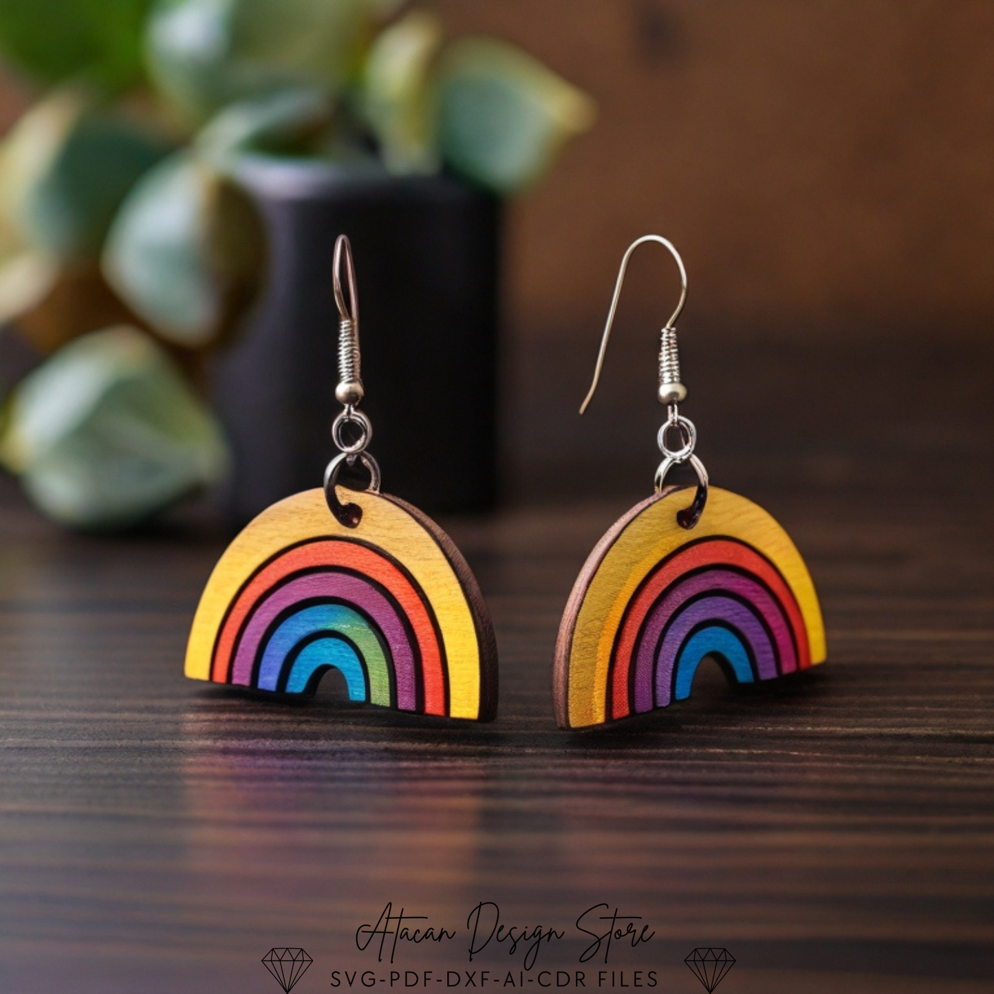 Vibrant Rainbow Earrings Design Pack | Perfect Laser Cut Files for Handmade Jewelry 683