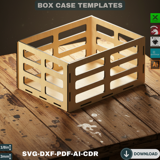 Laser Cut Wooden Crate Design - Perfect for Home, Office or Storage Use 226