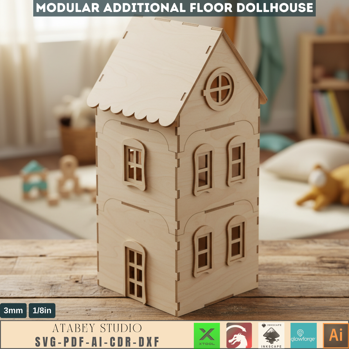 DIY Wooden Dollhouse Model Kit - Mini Home Decor for Creative Kids 596