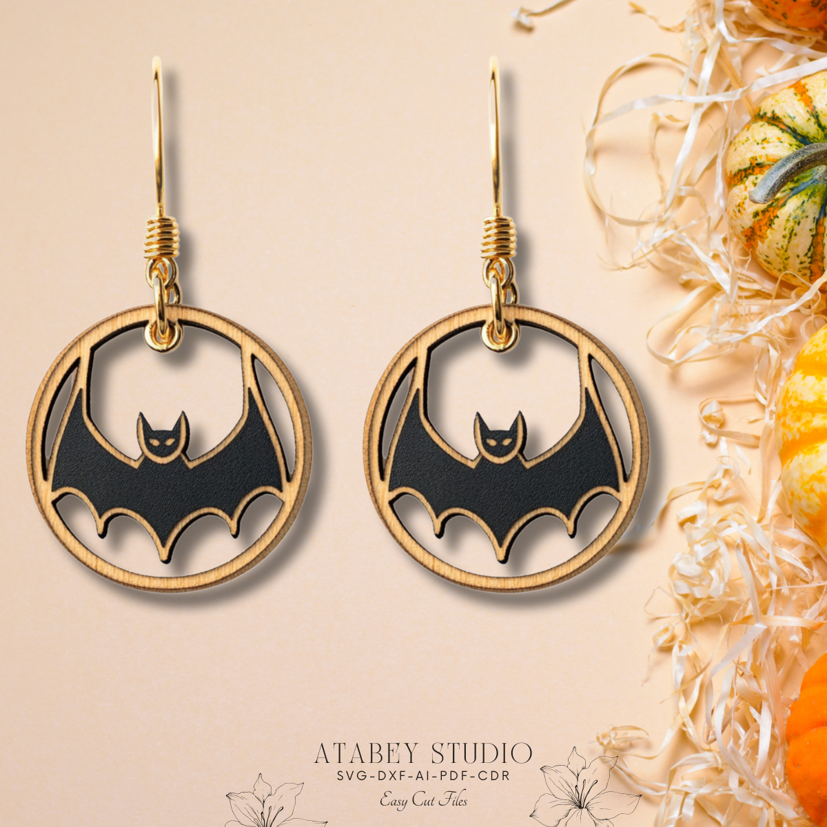 Laser Cut Halloween Earrings - Ghosts, Bats, BOO Stripes & Witch Hat Designs 879