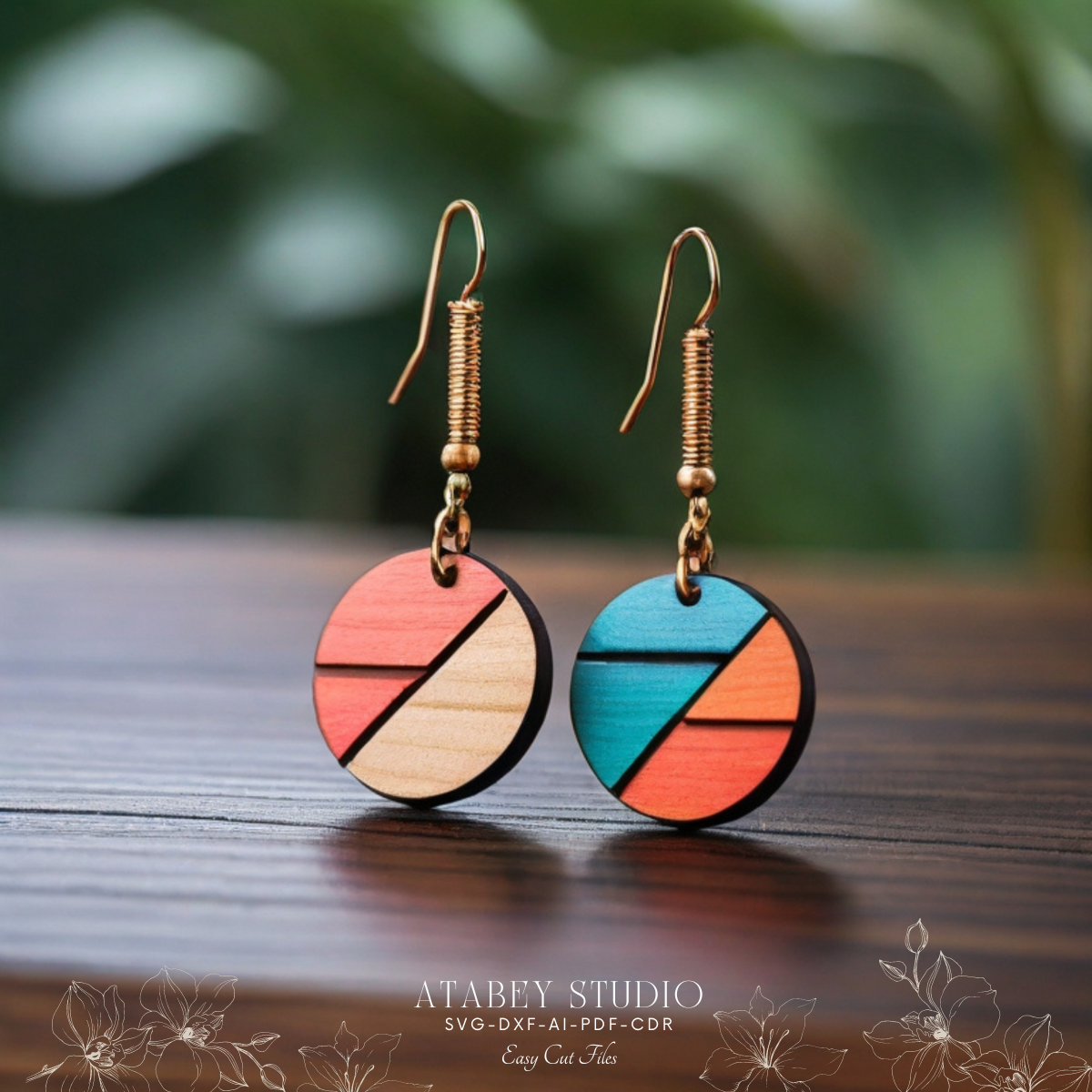 Colorful Rainbow Earrings Design Bundle - DIY Laser Cut Rainbow Earrings - Perfect for Crafting Unique Jewelry 861