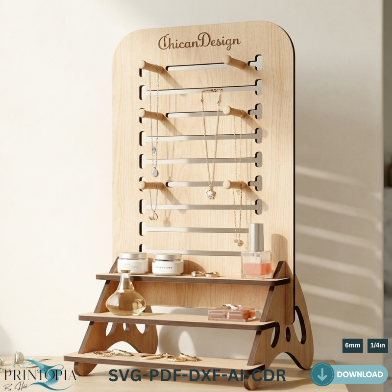 Wooden Earring Jewelry Display Stand / Craft Fair Display Holder