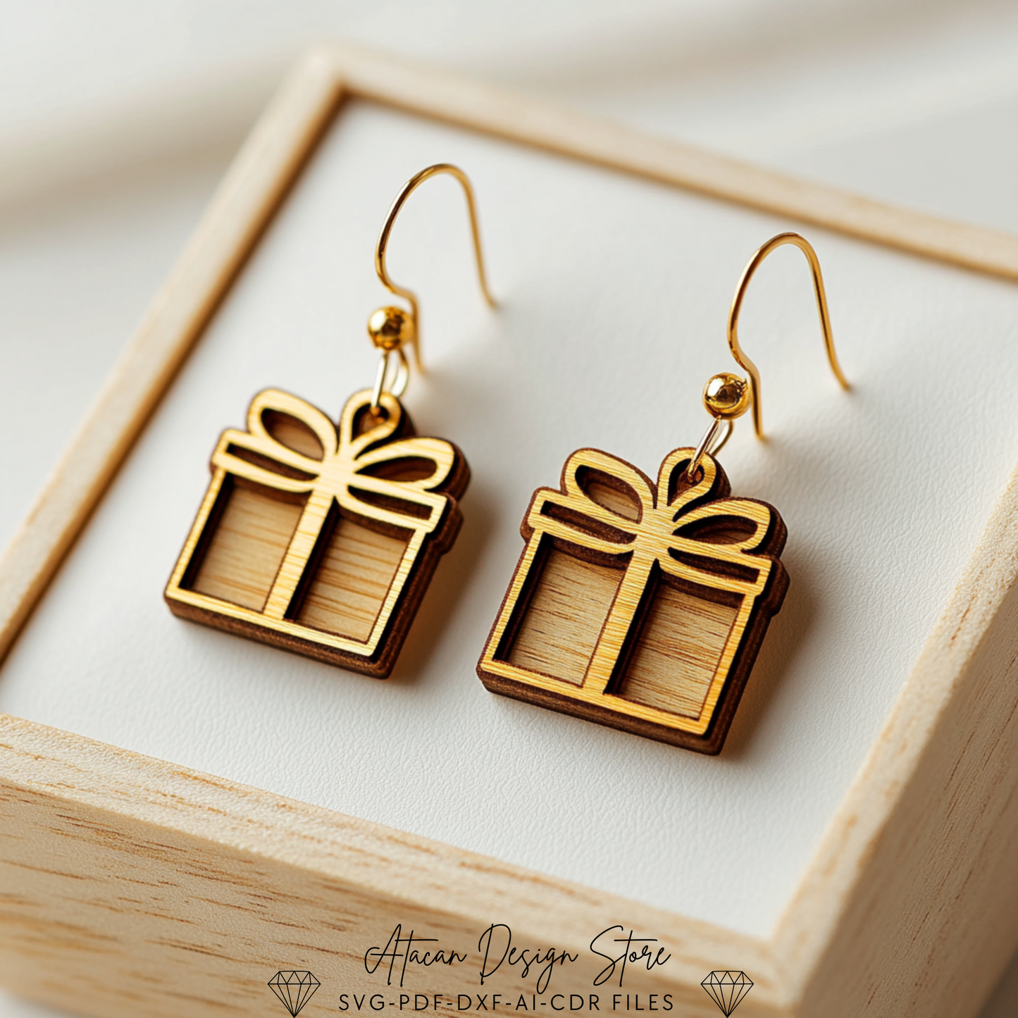 Christmas Earring Design Bundle | Laser Cut Templates for Snowflakes, Gifts & Santa Earrings 711